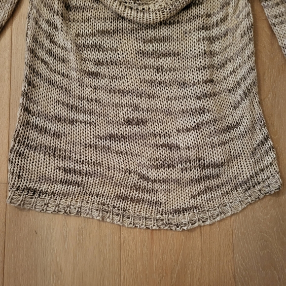 Chevron stitch loose knit sweater scoop neck - Picture 6 of 7